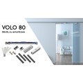 Sistem de glisare VOLO 80, set pentru 1 usa din sticla cu amortizare inclusa