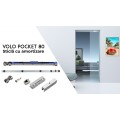 Sistem de glisare Volo Pocket 80, set pentru 1 usa din sticla cu amortizare inclusa