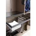 Suport extensibil Premium pentru pantaloni/cos rufe, l = 600 | 900 mm, negru